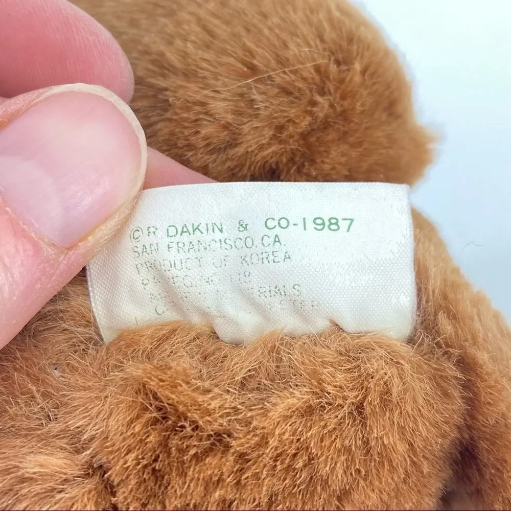 Vintage Dakin‎ Teddy Bear 1987 plush professor wool vest